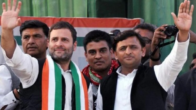 7 साल बाद साथ नजर आए Rahul-Akhilesh, प्रेस कॉन्फ्रेंस में PM Modi पर तंज कसते हुए ये क्या बोल गए...?